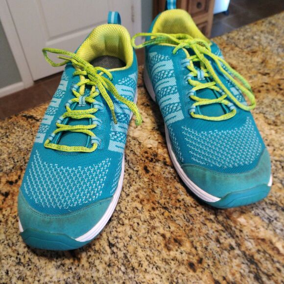 Orthofeet BioFit Coral Stretch Knit Sneakers Womens Shoe Size US 11 EE Turquoise - Picture 2 of 12